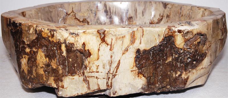 Petrified Wood Sink #156B-EH Petrified Teak 