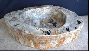 Petrified Wood Sink {Petrified Teak} MASSIVE and HEAVY #198-EH