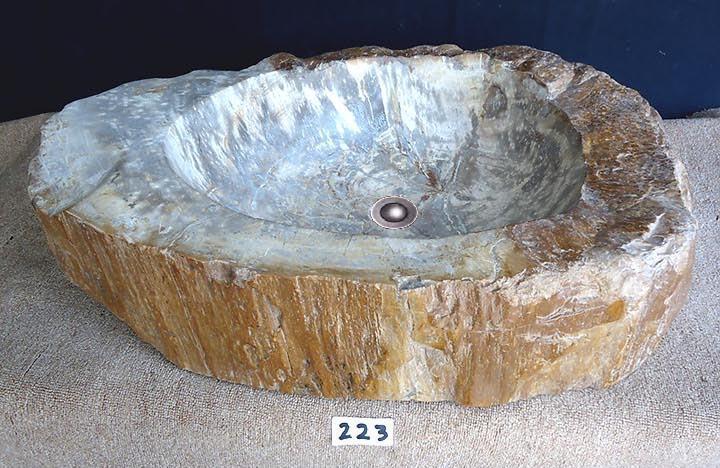 Petrified Wood Sink {Petrified Teak} HEAVY #223-EH