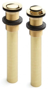 Polished Brass Press Type Pop-Up Lavatory Drain Fits 1-1/2" Drains