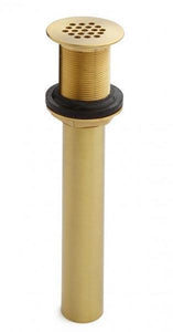 Satin Solid Brass Grid Drain for 1-1/2" Drains