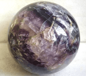 GIANT Purple and Green Fluorite Sphere with Stand 