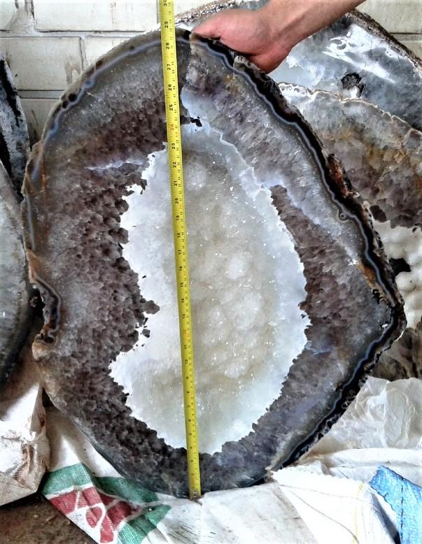Giant Agate Geode Slab #282 (30" x 22" x 2.5" thick) {Inquire For Price}