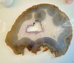 Load image into Gallery viewer, Giant Agate Slice #17A-EH With Amethyst crystal pocket (21&quot; x 18&quot; x 3/8&quot; to 1/2 Thick)

