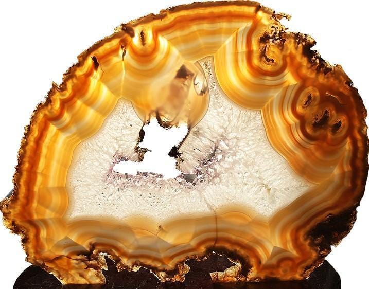 Giant Agate Slice With Amethyst Crystal Pocket #18A-EH (19 1/2" x 17" x 3/8" to 1/2 Thick)