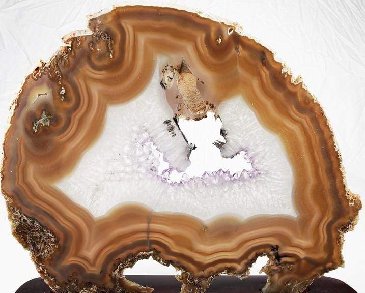 Giant Agate Slice With Amethyst Crystal Pocket #18A-EH (19 1/2" x 17" x 3/8" to 1/2 Thick)