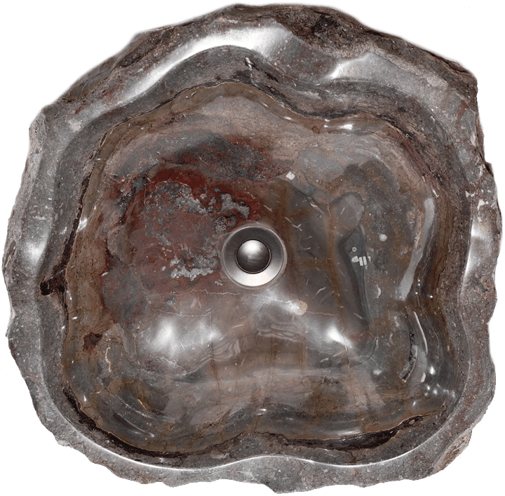 Natural Stone Sink from Fossil Agate #123-EH
