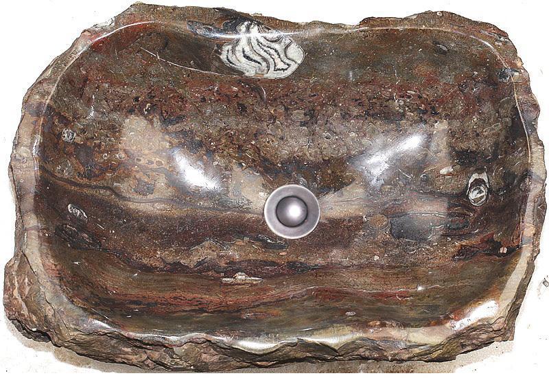 Natural Stone Sink from Fossil Agate #183-EH