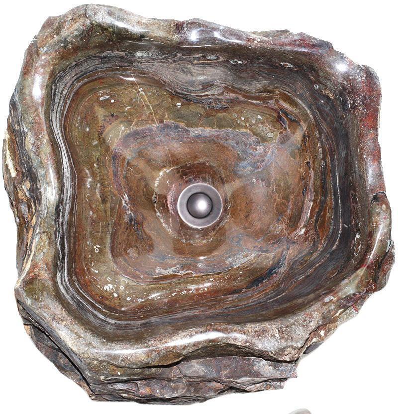 Natural Stone Sink from Fossil Agate #202-EH