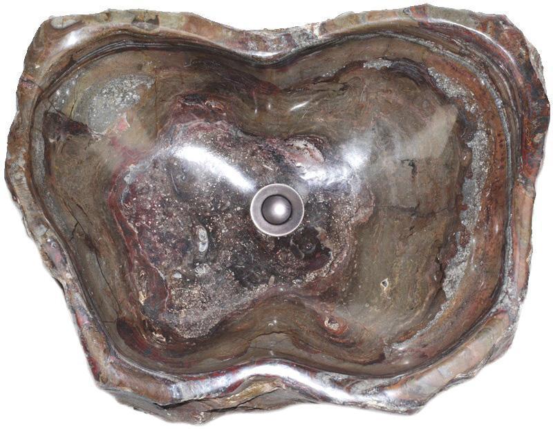 Natural Stone Sink from Fossil Agate #205-EH