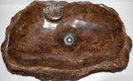 Load image into Gallery viewer, Red Fossil Marble Sink #212-EH
