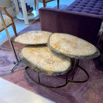 Load image into Gallery viewer, Three Tier Quartz Geode Coffee Table
