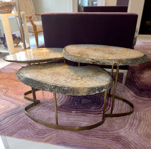 Three Tier Quartz Geode Coffee Table