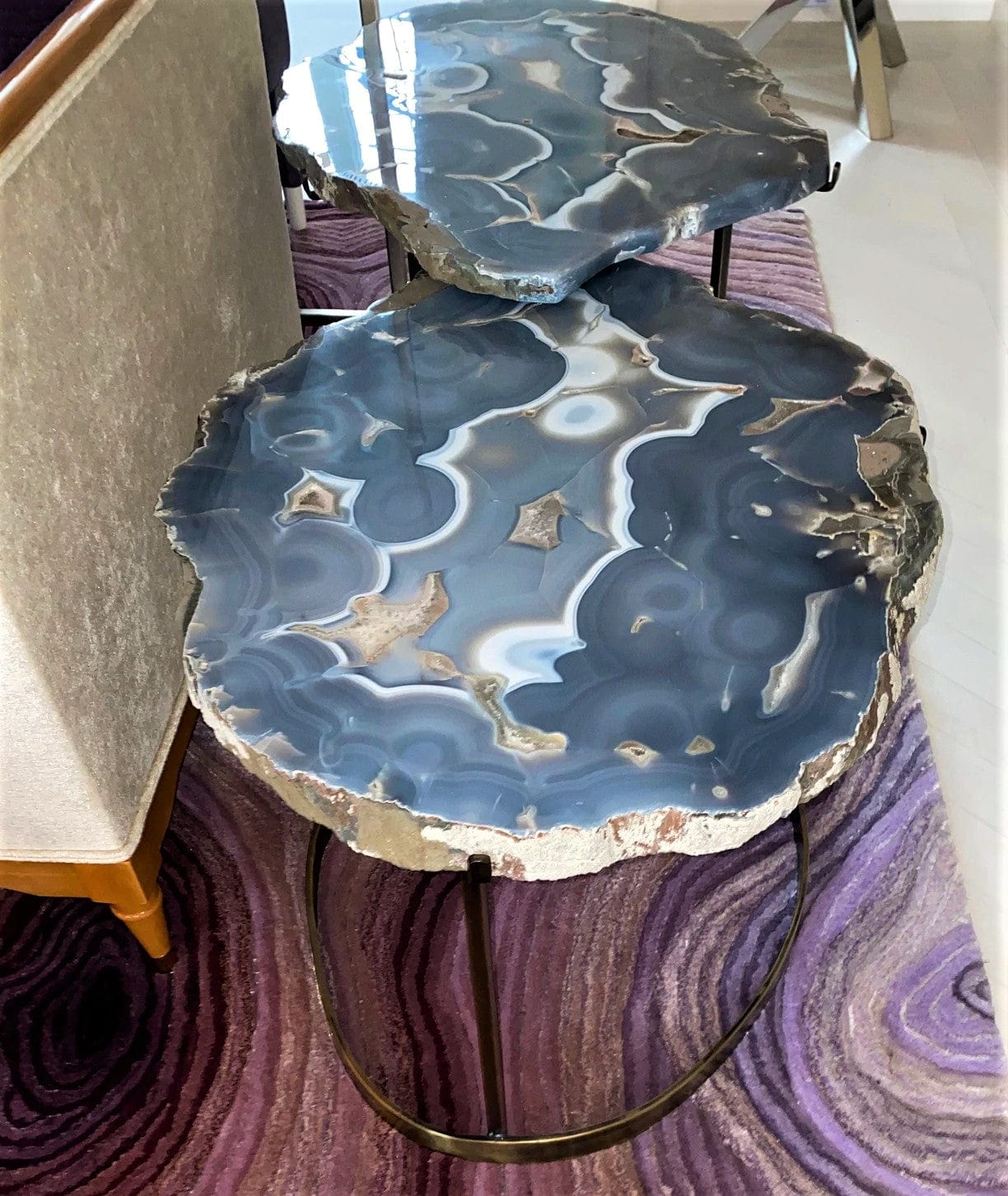 Wild Two-Tier Blue Agate Coffee Table #240